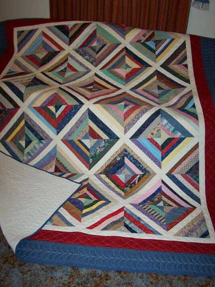 String Block Quilt